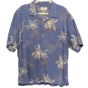 Boca Classics Island Wear Shirt Mens‎ 2XL Blue Floral Paisley Bamboo Blend